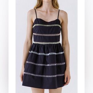 English Factory Ladder Lace Mini Dress - Small